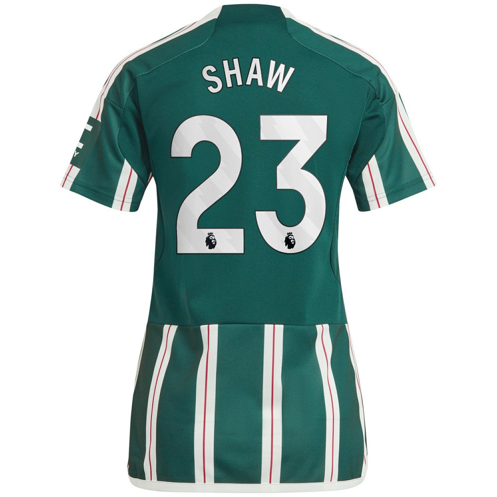 Luke Shaw Manchester United Women's 2023/24 Away Replica Player Jersey - Adidas Green