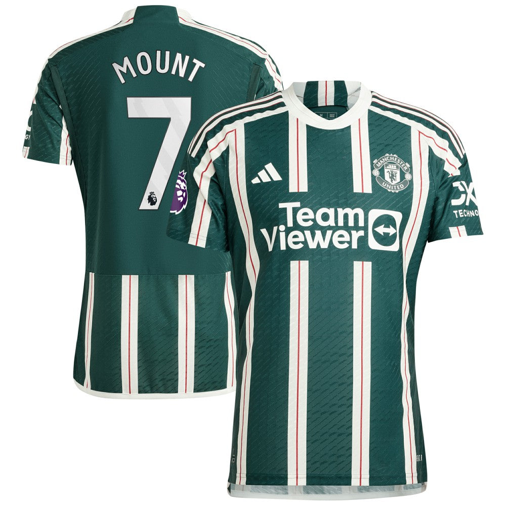 Mason Mount Manchester United 2023/24 Away Player Jersey - Adidas Green