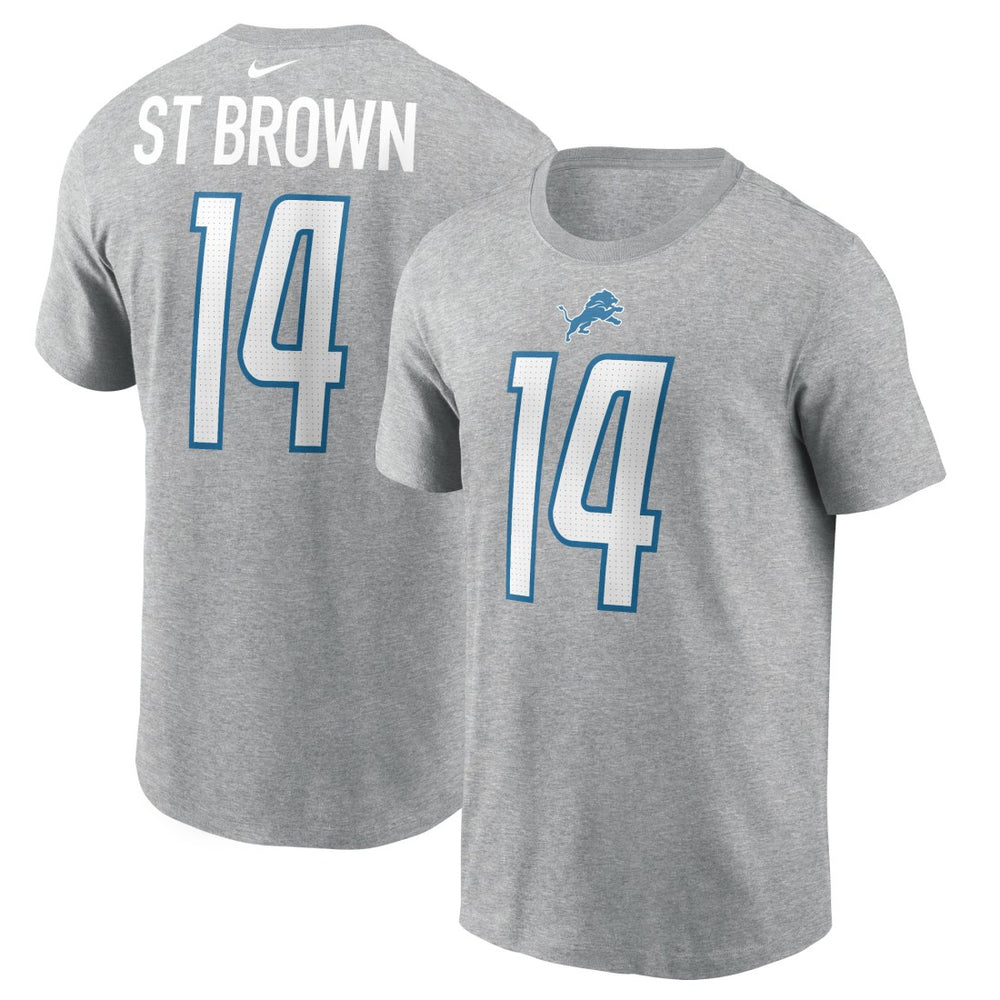 Amon-Ra St. Brown  Player Name & Number T-Shirt - Detroit Lions