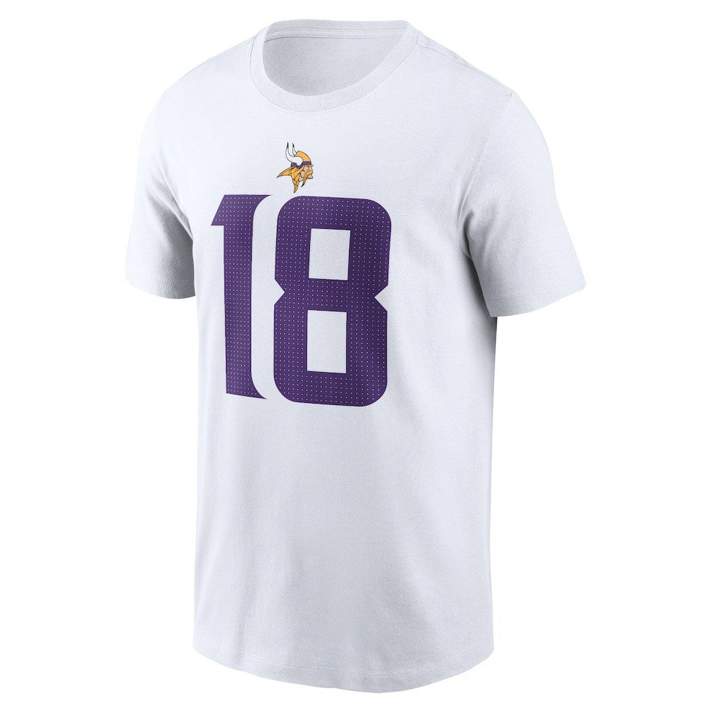 Justin Jefferson  Player Name & Number T-Shirt - Minnesota Vikings