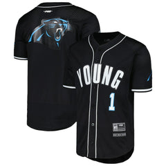 Bryce Young  Pro Standard Mesh Baseball Button-Up T-Shirt - Carolina Panthers