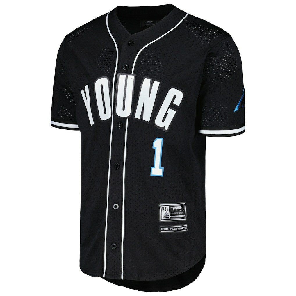Bryce Young  Pro Standard Mesh Baseball Button-Up T-Shirt - Carolina Panthers