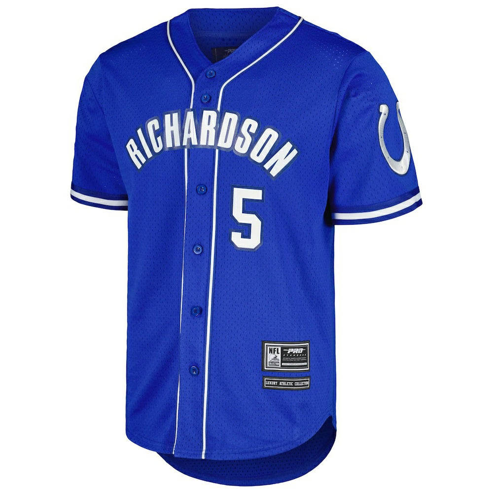 Anthony Richardson  Pro Standard Mesh Baseball Button-Up T-Shirt - Indianapolis Colts