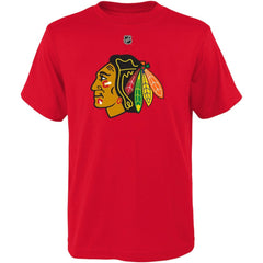 NHL Red Connor Bedard Chicago Blackhawks Preschool Authentic Stack Name & Number T-Shirt