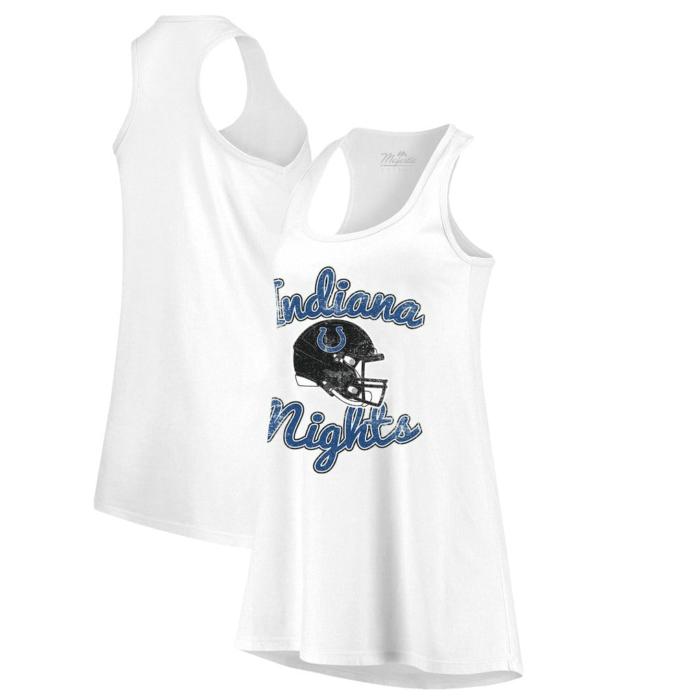 Majestic Threads Women's Indiana Nights Alternate Racerback Tank Top - Indianapolis Colts