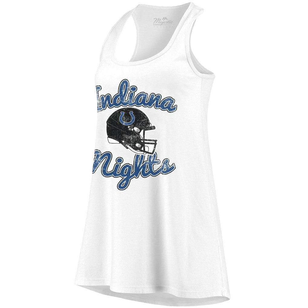 Majestic Threads Women's Indiana Nights Alternate Racerback Tank Top - Indianapolis Colts