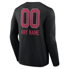 Personalized Name & Number Team Wordmark Long Sleeve T-Shirt - Arizona Cardinals