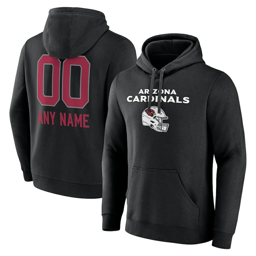 Personalized Name & Number Team Wordmark Pullover Hoodie - Arizona Cardinals