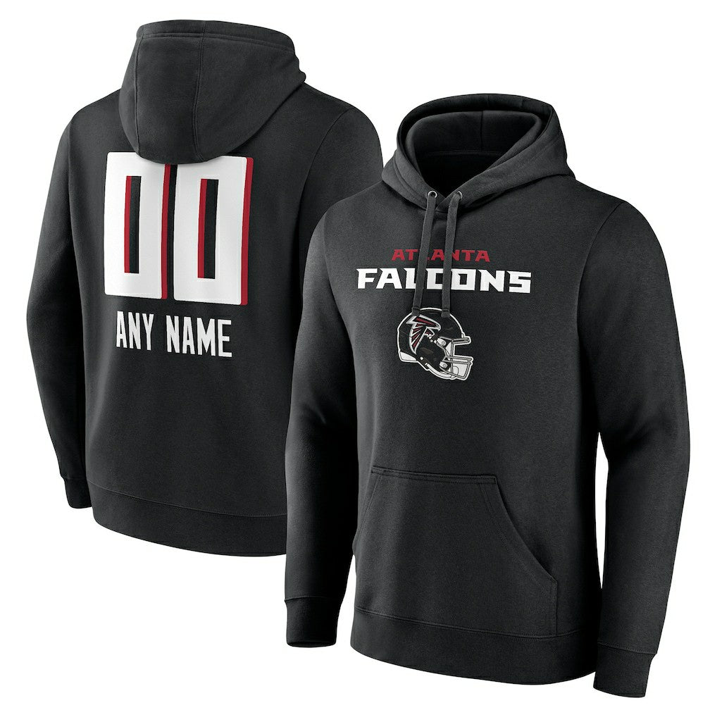 Personalized Name & Number Team Wordmark Pullover Hoodie - Atlanta Falcons