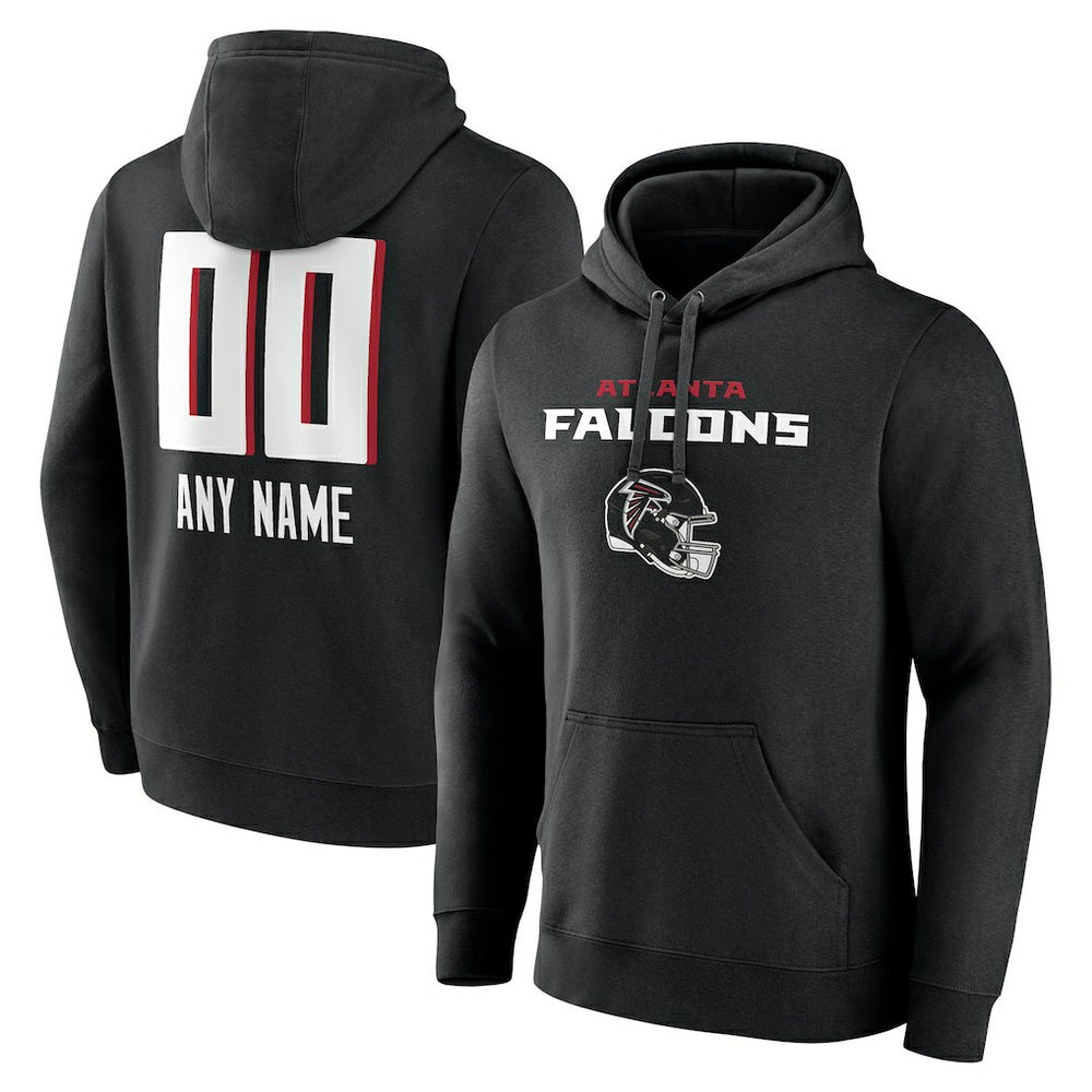 Personalized Name & Number Team Wordmark Pullover Hoodie - Atlanta Falcons