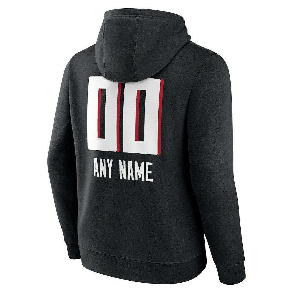 Personalized Name & Number Team Wordmark Pullover Hoodie - Atlanta Falcons