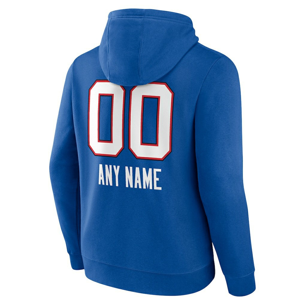 Personalized Name & Number Team Wordmark Pullover Hoodie - Buffalo Bills
