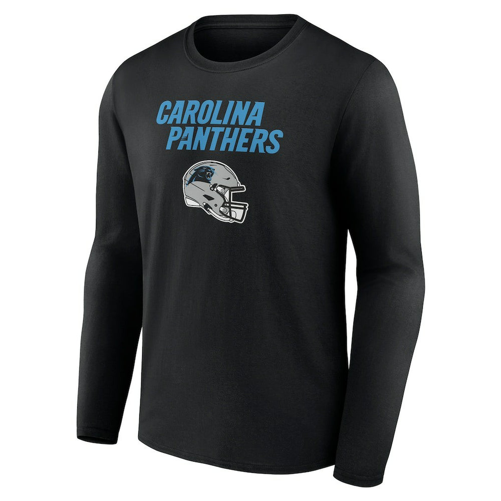 Personalized Name & Number Team Wordmark Long Sleeve T-Shirt - Carolina Panthers