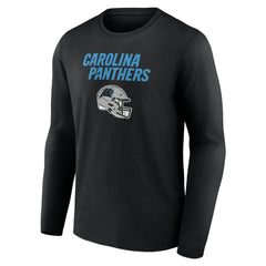 Personalized Name & Number Team Wordmark Long Sleeve T-Shirt - Carolina Panthers