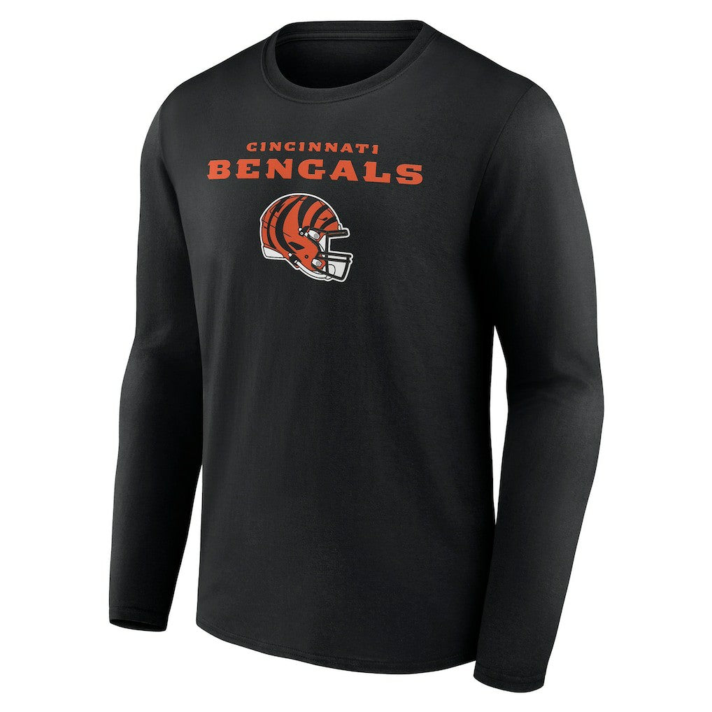 Personalized Name & Number Team Wordmark Long Sleeve T-Shirt - Cincinnati Bengals