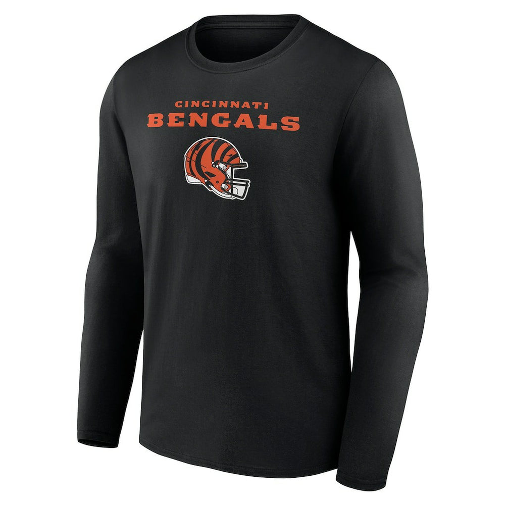 Personalized Name & Number Team Wordmark Long Sleeve T-Shirt - Cincinnati Bengals