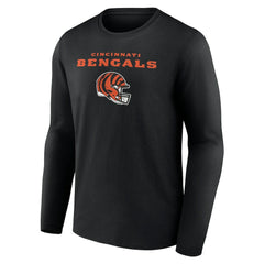 Personalized Name & Number Team Wordmark Long Sleeve T-Shirt - Cincinnati Bengals