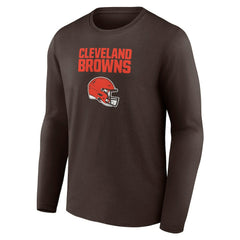 Personalized Name & Number Team Wordmark Long Sleeve T-Shirt - Cleveland Browns