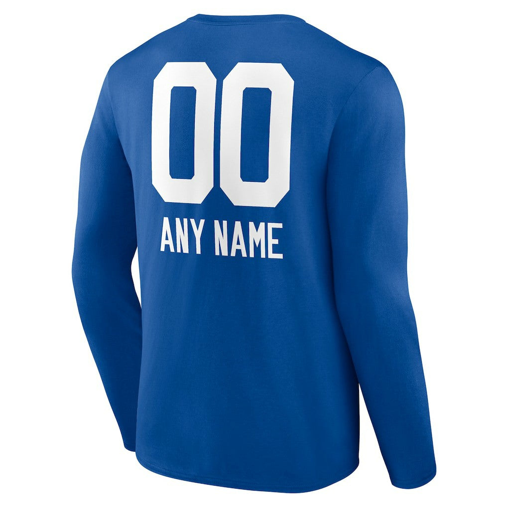 Personalized Name & Number Team Wordmark Long Sleeve T-Shirt - Indianapolis Colts