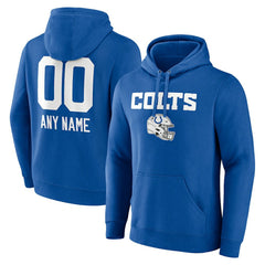 Personalized Name & Number Team Wordmark Pullover Hoodie - Indianapolis Colts