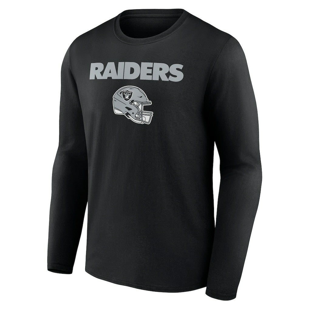 Personalized Name & Number Team Wordmark Long Sleeve T-Shirt - Las Vegas Raiders