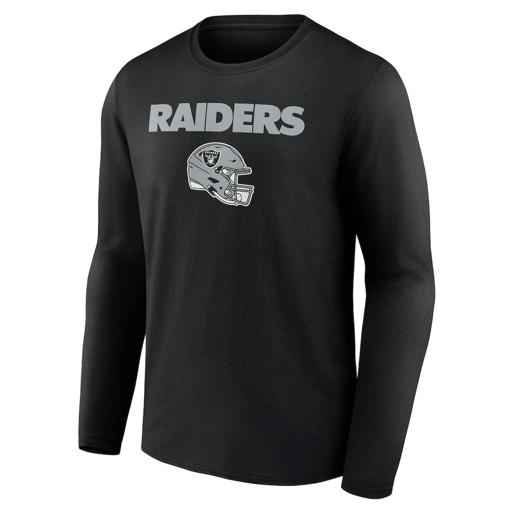 Personalized Name & Number Team Wordmark Long Sleeve T-Shirt - Las Vegas Raiders