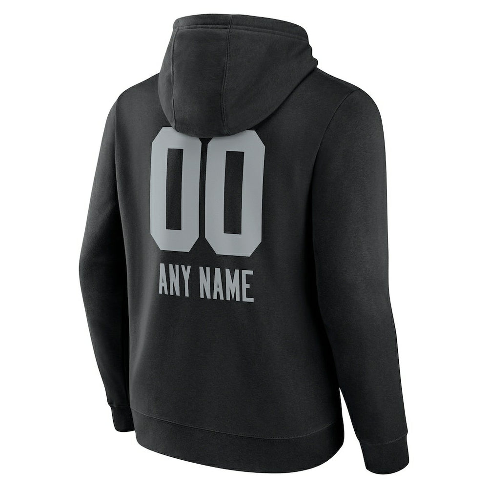 Personalized Name & Number Team Wordmark Pullover Hoodie - Las Vegas Raiders