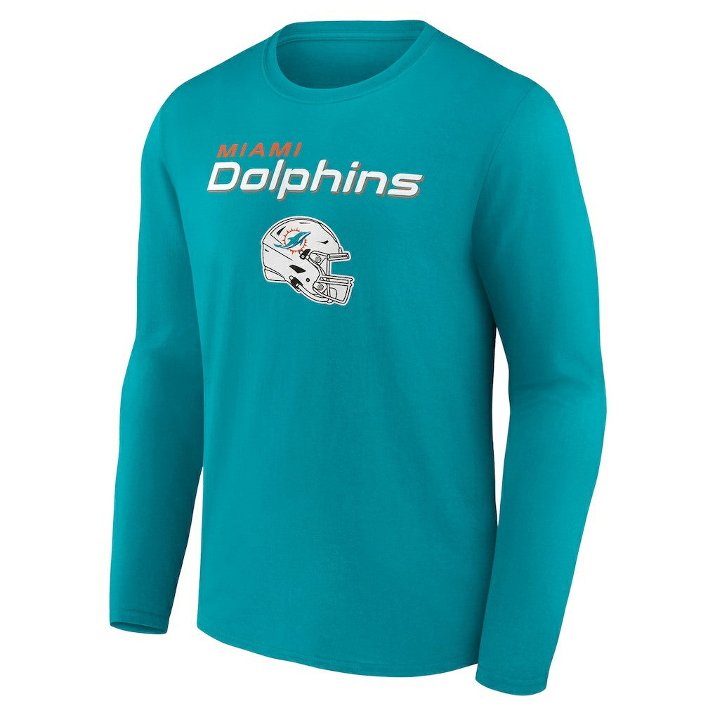 Personalized Name & Number Team Wordmark Long Sleeve T-Shirt - Miami Dolphins