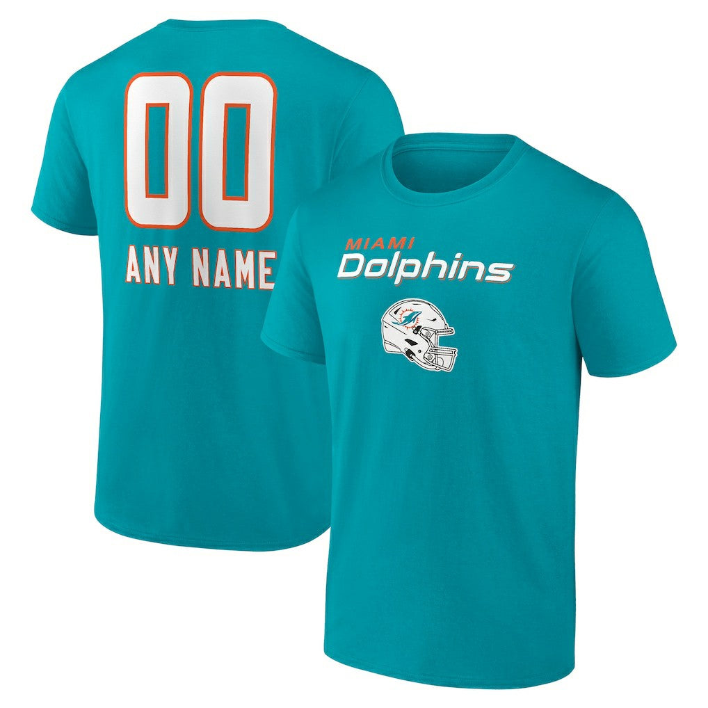 Personalized Name & Number Team Wordmark T-Shirt - Miami Dolphins
