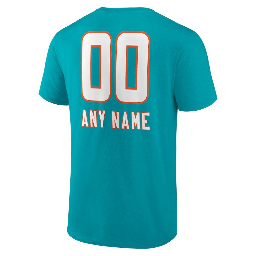Personalized Name & Number Team Wordmark T-Shirt - Miami Dolphins