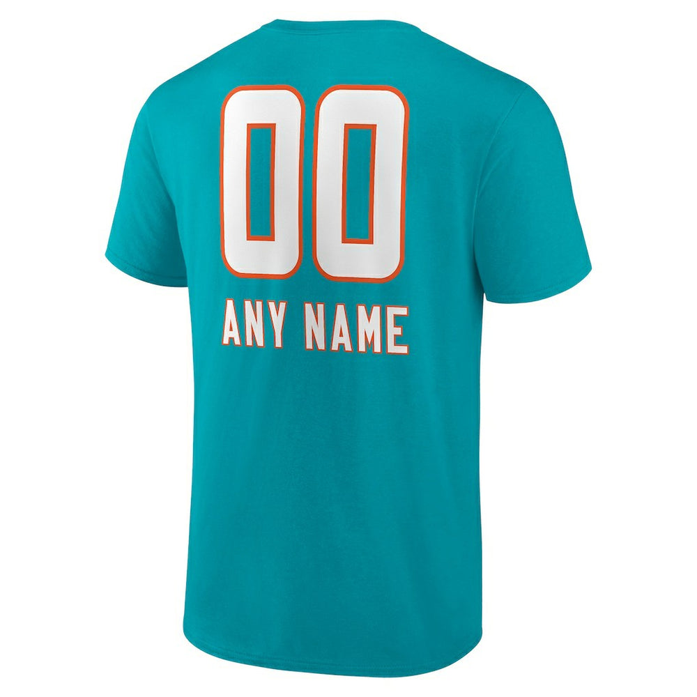 Personalized Name & Number Team Wordmark T-Shirt - Miami Dolphins