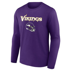 Personalized Name & Number Team Wordmark Long Sleeve T-Shirt - Minnesota Vikings