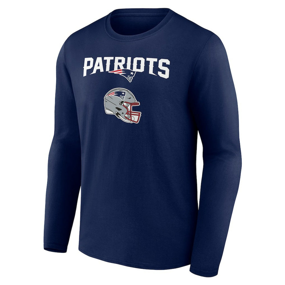 Personalized Name & Number Team Wordmark Long Sleeve T-Shirt - New England Patriots