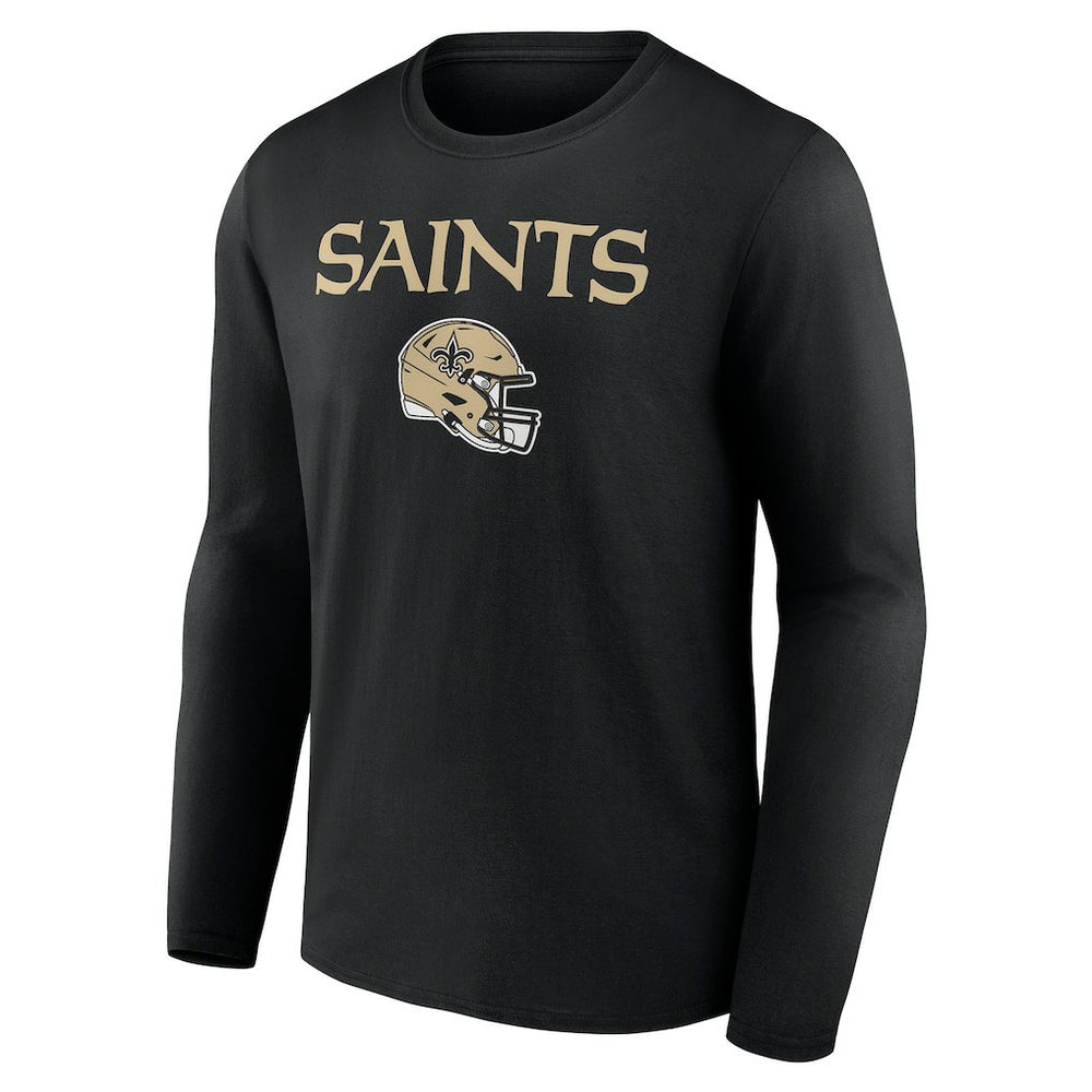 Personalized Name & Number Team Wordmark Long Sleeve T-Shirt - New Orleans Saints