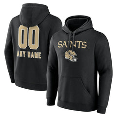 Personalized Name & Number Team Wordmark Pullover Hoodie - New Orleans Saints