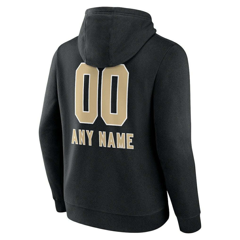 Personalized Name & Number Team Wordmark Pullover Hoodie - New Orleans Saints