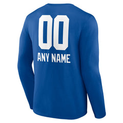 Personalized Name & Number Team Wordmark Long Sleeve T-Shirt - New York Giants