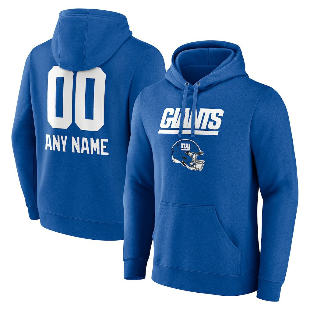Personalized Name & Number Team Wordmark Pullover Hoodie - New York Giants
