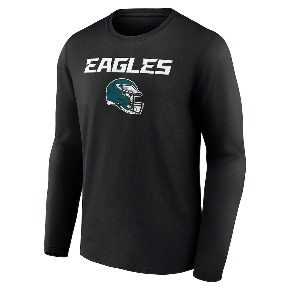 Personalized Name & Number Team Wordmark Long Sleeve T-Shirt - Philadelphia Eagles