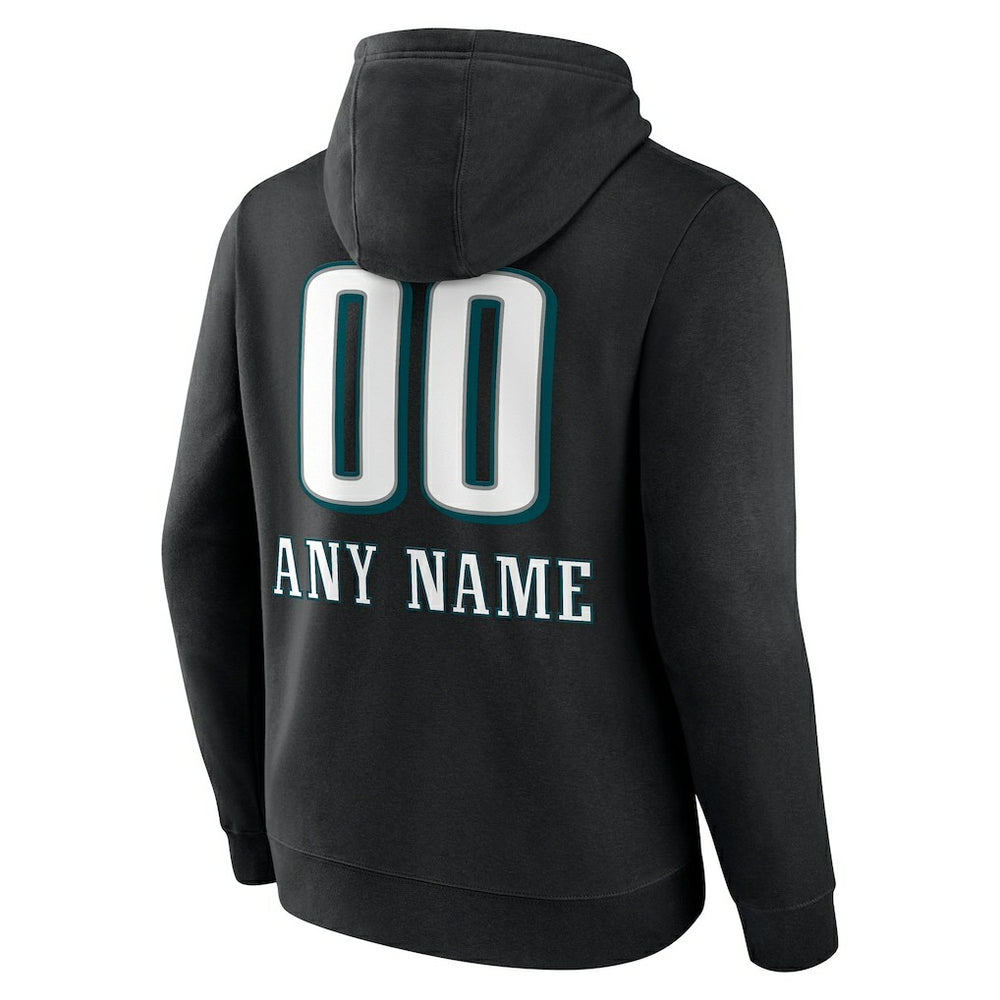 Personalized Name & Number Team Wordmark Pullover Hoodie - Philadelphia Eagles