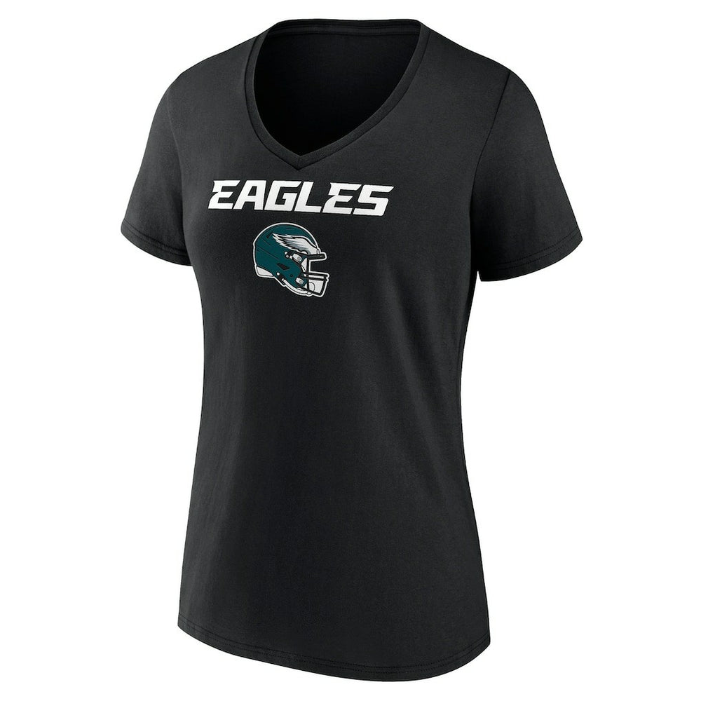 Women's Personalized Name & Number Team Wordmark V-Neck T-Shirt - Philadelphia Eagles