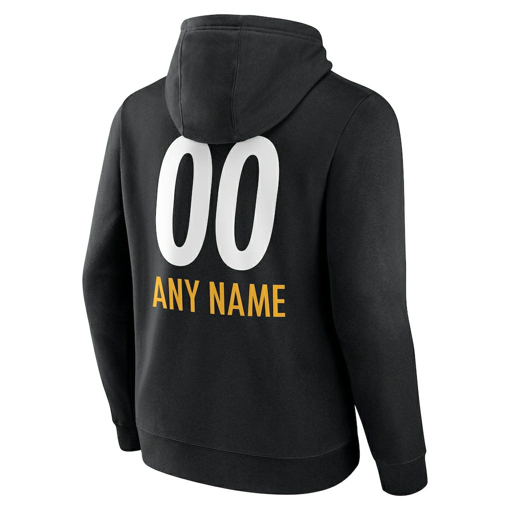 Personalized Name & Number Team Wordmark Pullover Hoodie - Pittsburgh Steelers