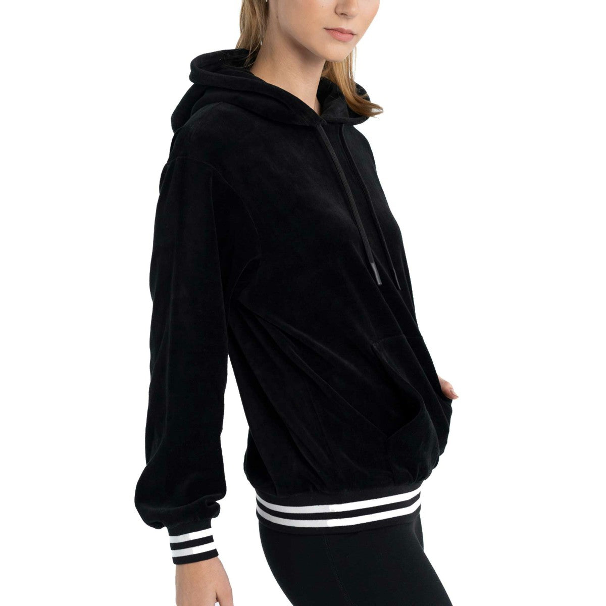 NBA Milwaukee Bucks Lusso Women's Nellie Oversized Velour Pullover Hoodie