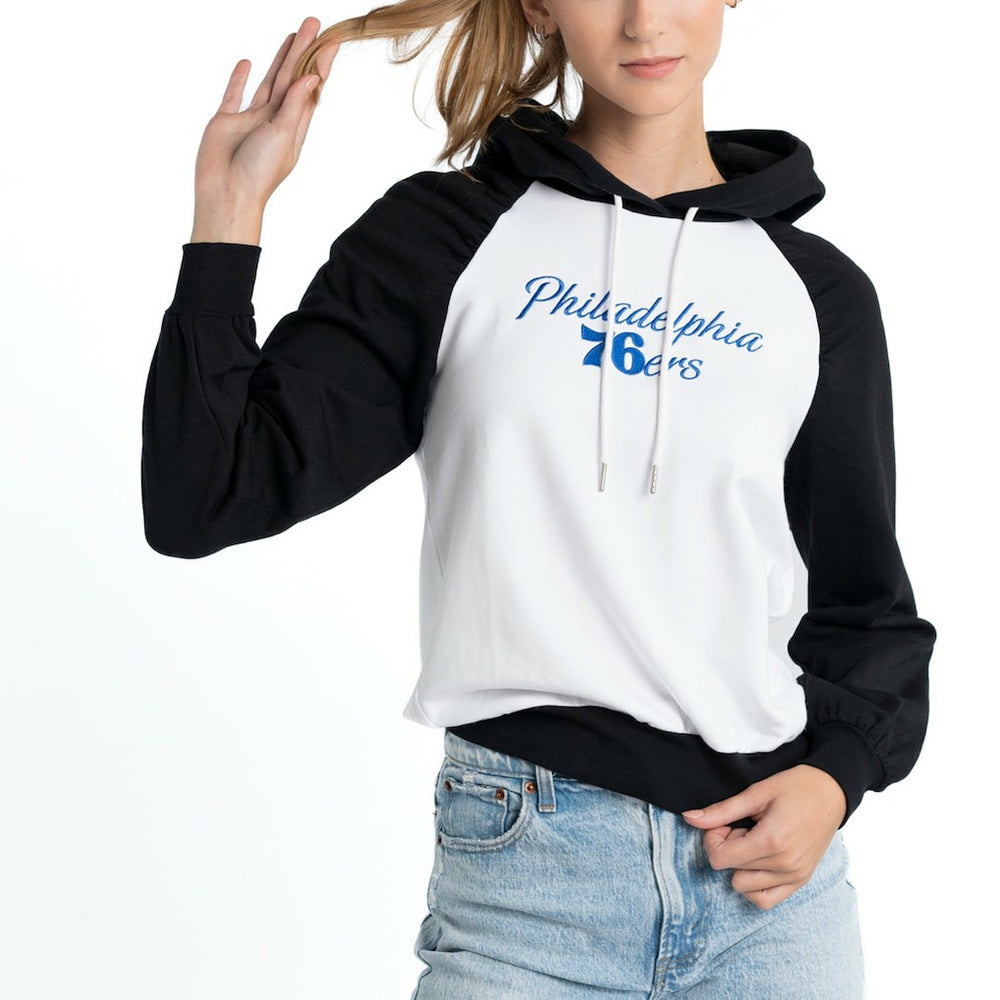 NBA Philadelphia 76ers Lusso Women's Marlowe Tri-Blend Raglan Pullover Hoodie