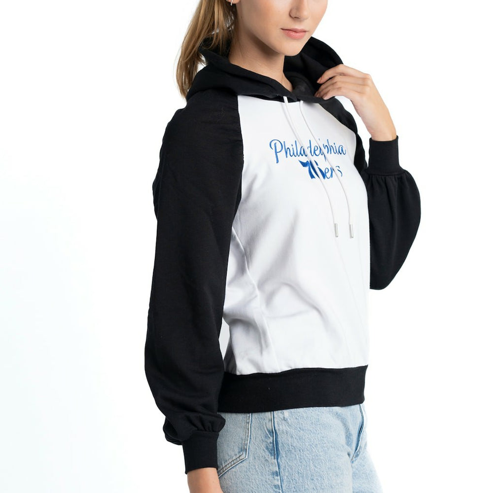 NBA Philadelphia 76ers Lusso Women's Marlowe Tri-Blend Raglan Pullover Hoodie