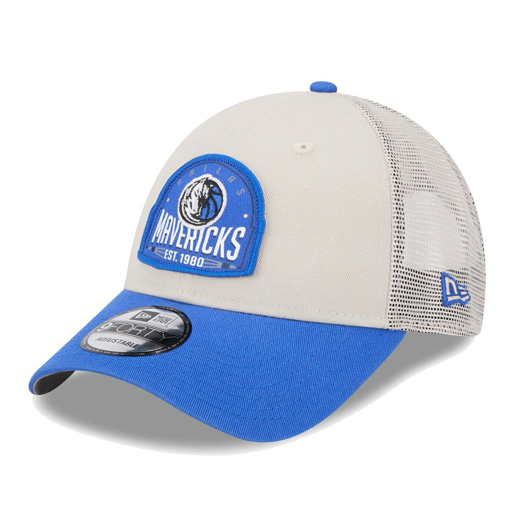 NBA Dallas Mavericks Throwback Patch Trucker 9FORTY Adjustable Hat sale