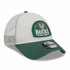 NBA Milwaukee Bucks Throwback Patch Trucker 9FORTY Adjustable Hat