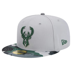 NBA Milwaukee Bucks Active Color Camo Visor 59FIFTY Fitted Hat