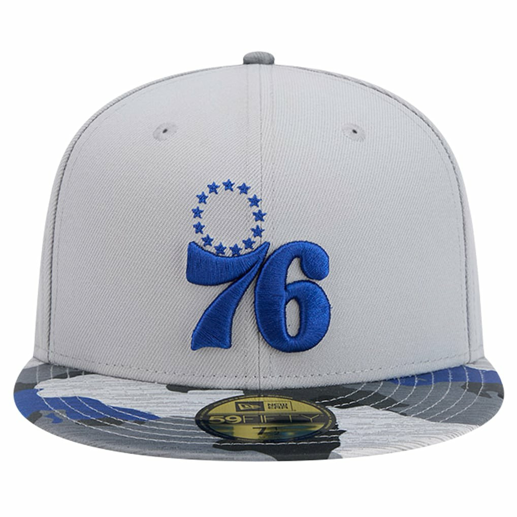 NBA Philadelphia 76ers Active Color Camo Visor 59FIFTY Fitted Hat