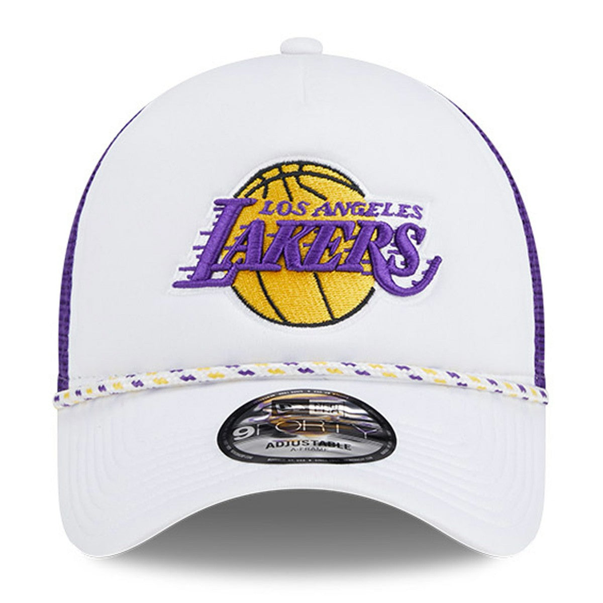 NBA Los Angeles Lakers Court Sport Foam A-Frame 9FORTY Adjustable Trucker Hat